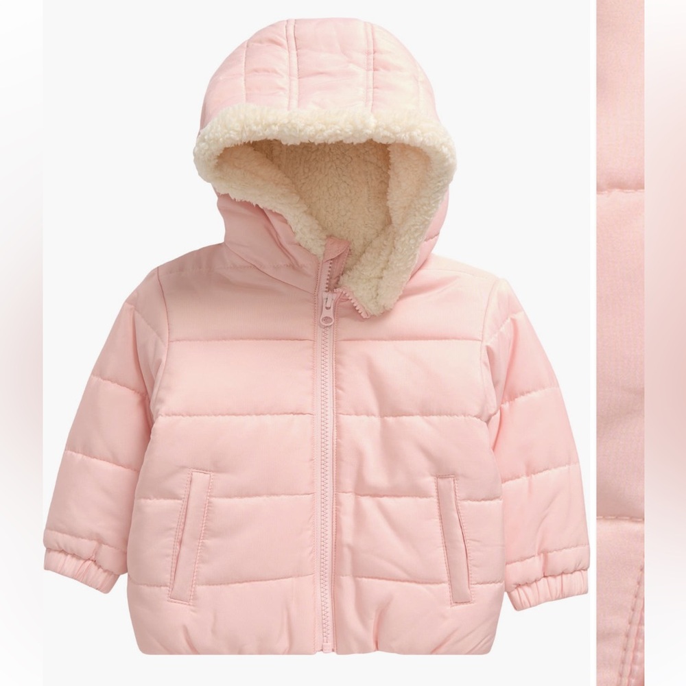 NWT Tucker + Tate Pink Fleece Lined Puffer Jacket